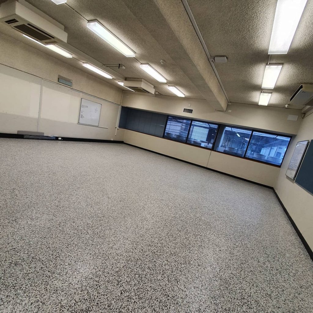 epoxy-flake-floors-application-Canberra