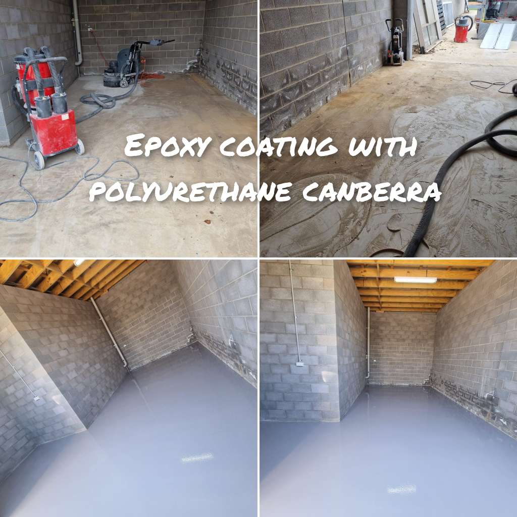 epoxy garage floor coating with polyurethane in Canberra.